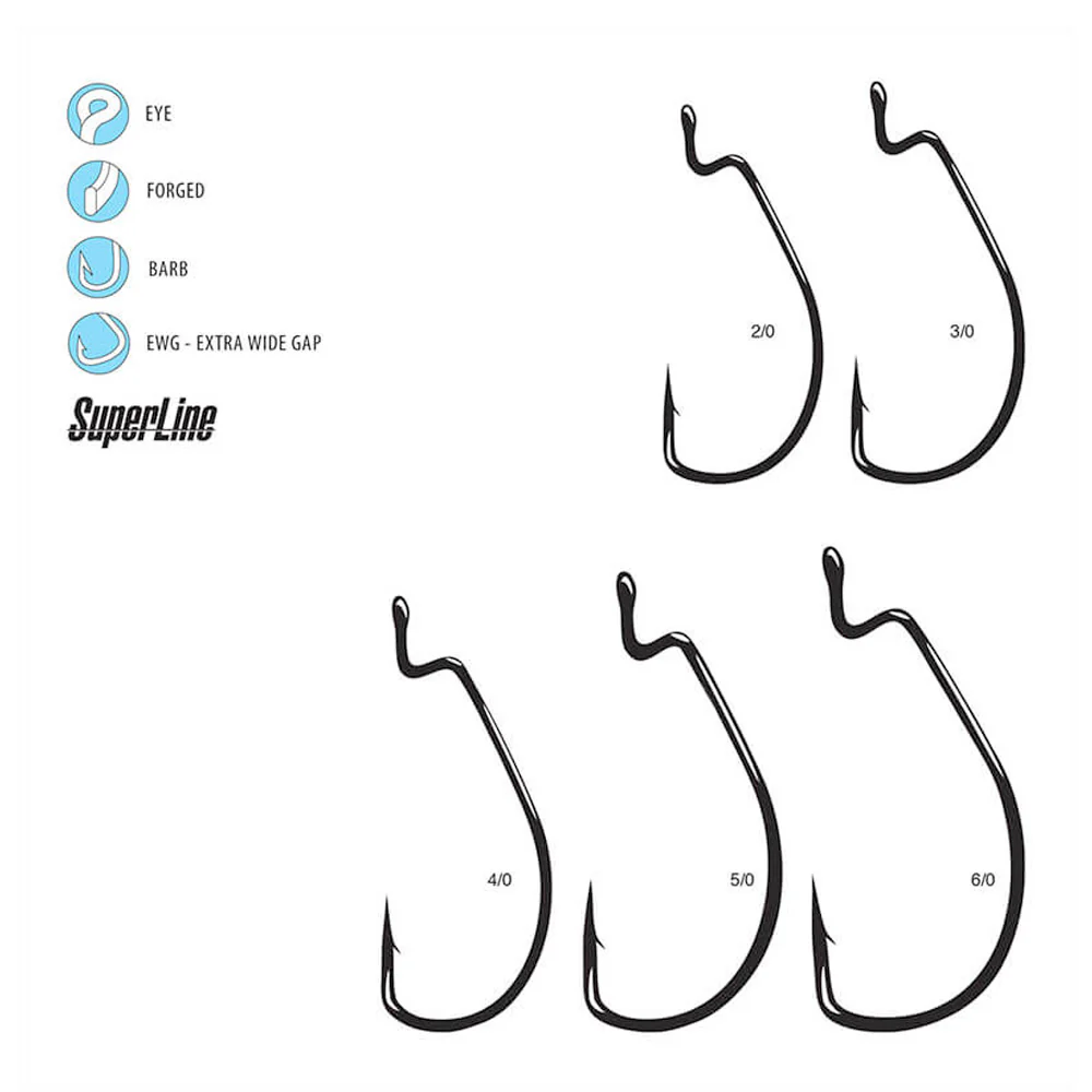 Gamakatsu SuperLine Offset EWG Hooks - Image 3