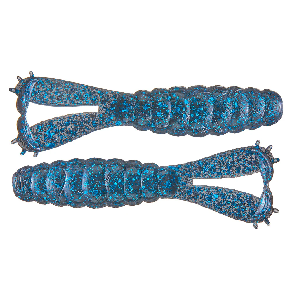 Goat Twin Tail Grub Black Blue 3.75" 4 Pack