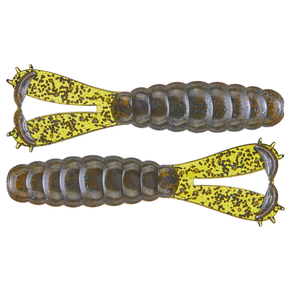 Goat Twin Tail Grub Green Pumpkin 3.75" 4 Pack